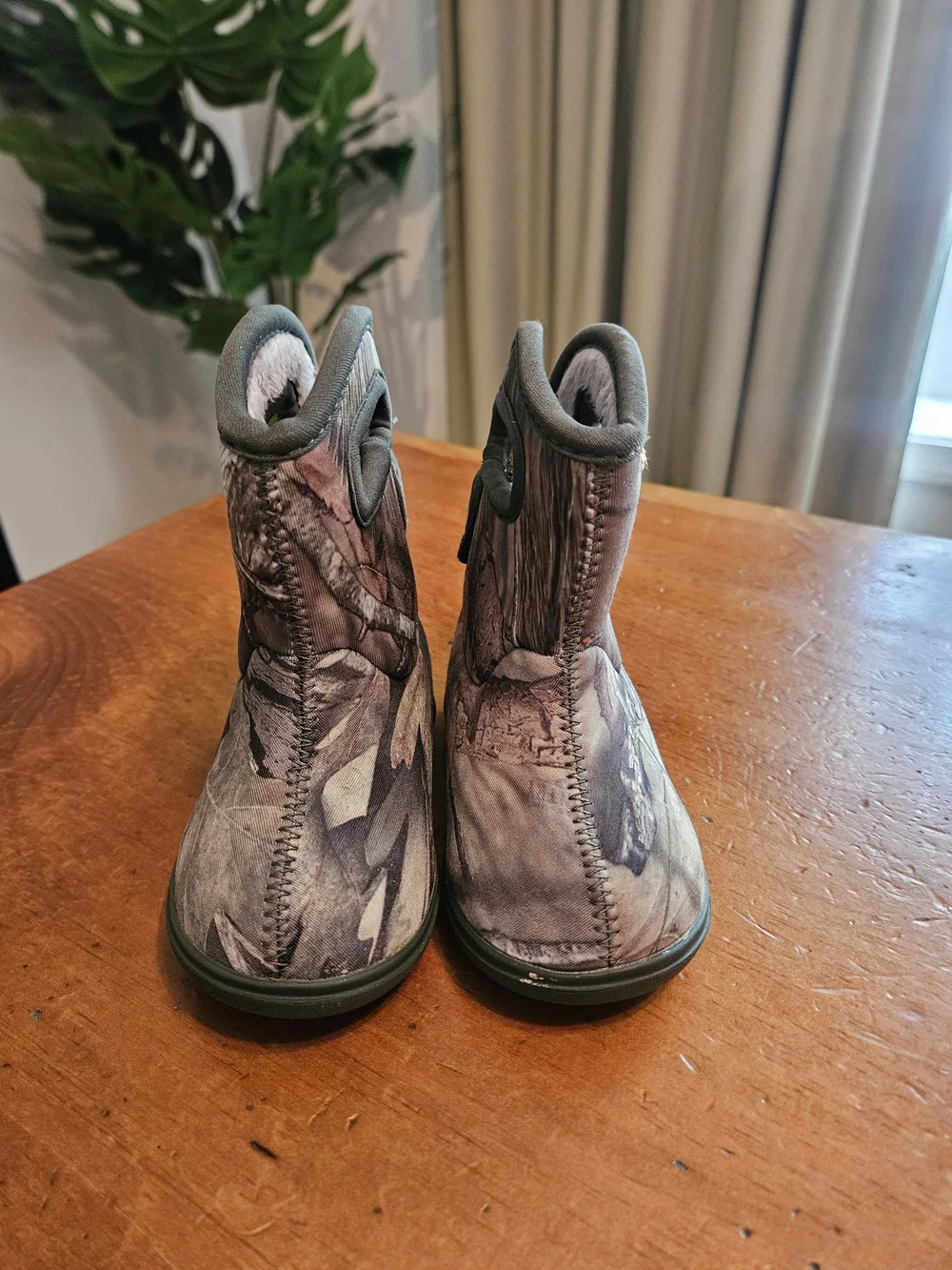 Bogs Kids Camo Pull-On Boots - Gray